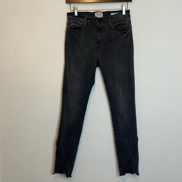 Frame Denim Le High Skinny Black Jeans Size 28 - Picture 1 of 7